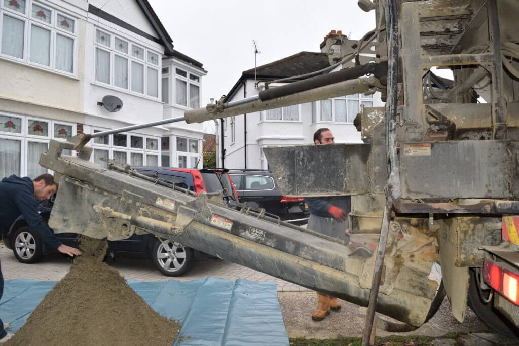 Delivering our floor screed 